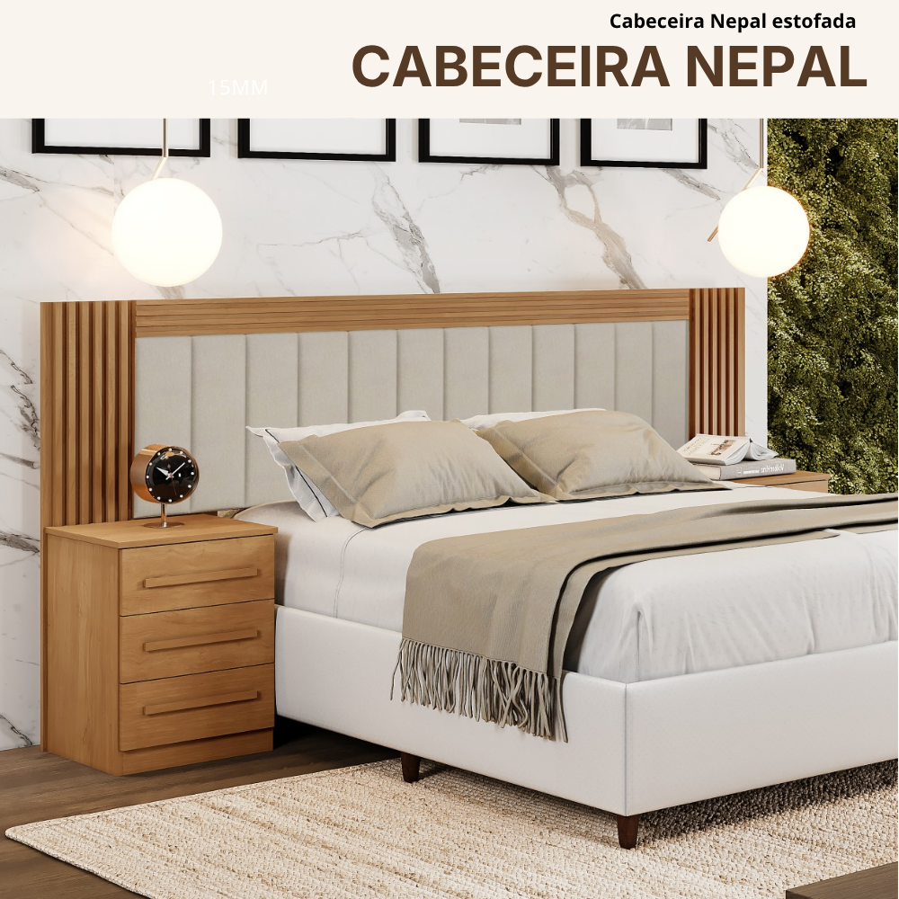 Cabeceira Nepal Estofada